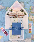 Load image into Gallery viewer, Florida Tropical Wedding Invite, Watercolor Beach Suite, Port St. Lucie - Crane club