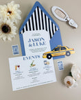 Load image into Gallery viewer, New York Custom Wedding Invitation - Taxi RSVP and Map