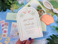 Load image into Gallery viewer, Key West Tropical Watercolor Wedding Invitation - (Casa Marina)