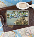 Load image into Gallery viewer, Save the Date - Sebago Lake, Maine - Vintage Large Letter Postcard
