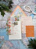 Load image into Gallery viewer, Citrus Vellum Custom Watercolor Invitation (New Water Farms, Alabama)