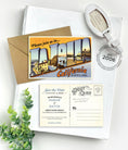 Load image into Gallery viewer, Save the Date - La Jolla - Vintage Large Letter Postcard (California)