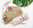 Load image into Gallery viewer, Retro Floral Boarding Pass Wedding Invitation (Oahu, HI)
