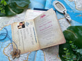 Load image into Gallery viewer, Vintage Hibiscus Passport Wedding Invitation (Hawaii)