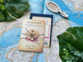 Load image into Gallery viewer, Vintage Hibiscus Passport Wedding Invitation (Hawaii)