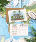 Load image into Gallery viewer, Save the Date - Audubon House and Tropical Gardens, Key West, Florida - Watercolor Postcard