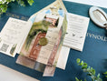 Load image into Gallery viewer, Romantic Watercolor and Vellum Invite with Wax Seal (Volterra, Italy)