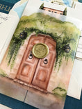 Load image into Gallery viewer, Romantic Watercolor and Vellum Invite with Wax Seal (Volterra, Italy)