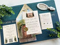 Load image into Gallery viewer, Romantic Watercolor and Vellum Invite with Wax Seal (Volterra, Italy)