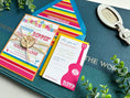 Load image into Gallery viewer, Vibrant Mexico Wedding Invitation | Custom Papel Picado Design | Colorful Destination Suite