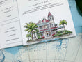Load image into Gallery viewer, Southern Most Mansion Watercolor Wedding Invitation - (Key West, Florida)