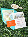 Load image into Gallery viewer, Tropical Watercolor Wedding Invitation, Shuffleboard Club (St Petersburg, Florida)