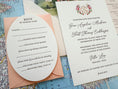 Load image into Gallery viewer, Tuscan Watercolor and Letterpress Wedding Invitation Italy (Villa Lena, Italy)
