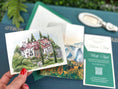 Load image into Gallery viewer, Mountain Watercolor Gatefold Wedding Invitation (Yosemite National Park, California)