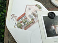 Load image into Gallery viewer, Watercolor and Engagement Photo Save the Date - La Villa (Kansas City, Missouri)