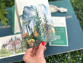 Load image into Gallery viewer, Mountain Watercolor Gatefold Wedding Invitation (Yosemite National Park, California)