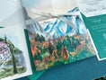 Load image into Gallery viewer, Mountain Watercolor Gatefold Wedding Invitation (Yosemite National Park, California)