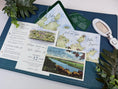 Load image into Gallery viewer, Watercolor Lake Lanier Wedding Invitation (Buford, Georgia)