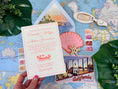 Load image into Gallery viewer, Custom La Jolla Wedding Invitation | Letterpress Invite with Retro Postcard RSVP