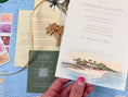 Load image into Gallery viewer, Little Palm Island Watercolor Wedding Invitation | Tropical Florida Wedding Suite