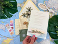 Load image into Gallery viewer, Little Palm Island Watercolor Wedding Invitation | Tropical Florida Wedding Suite