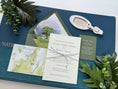 Load image into Gallery viewer, Watercolor Lake Wedding Invitation (Suttons Bay, Michigan)