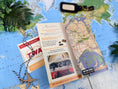 Load image into Gallery viewer, Custom Retro Travel Brochure Wedding Invitation (Vintage TWA Airline)