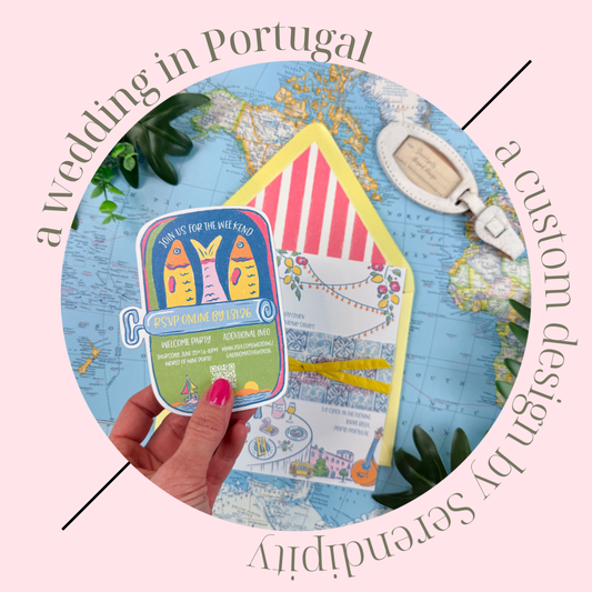 Colorful Portugal Wedding Invitations Inspired by Porto