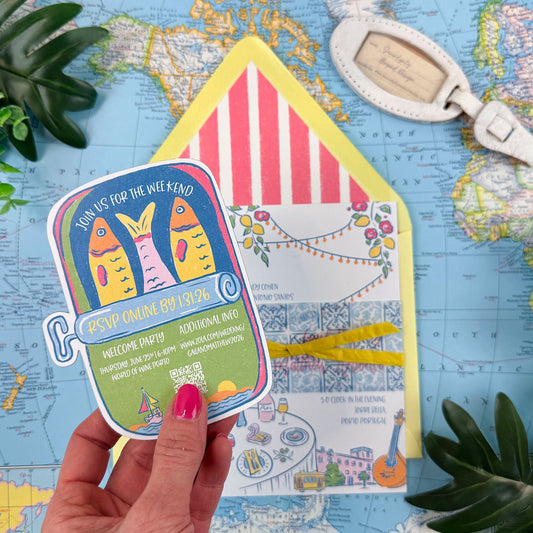 Colorful Portugal Wedding Invitations Inspired by Porto