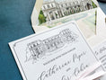 Load image into Gallery viewer, Rosecliff Mansion Letterpress Wedding Invitation (Newport, Rhode Island)

