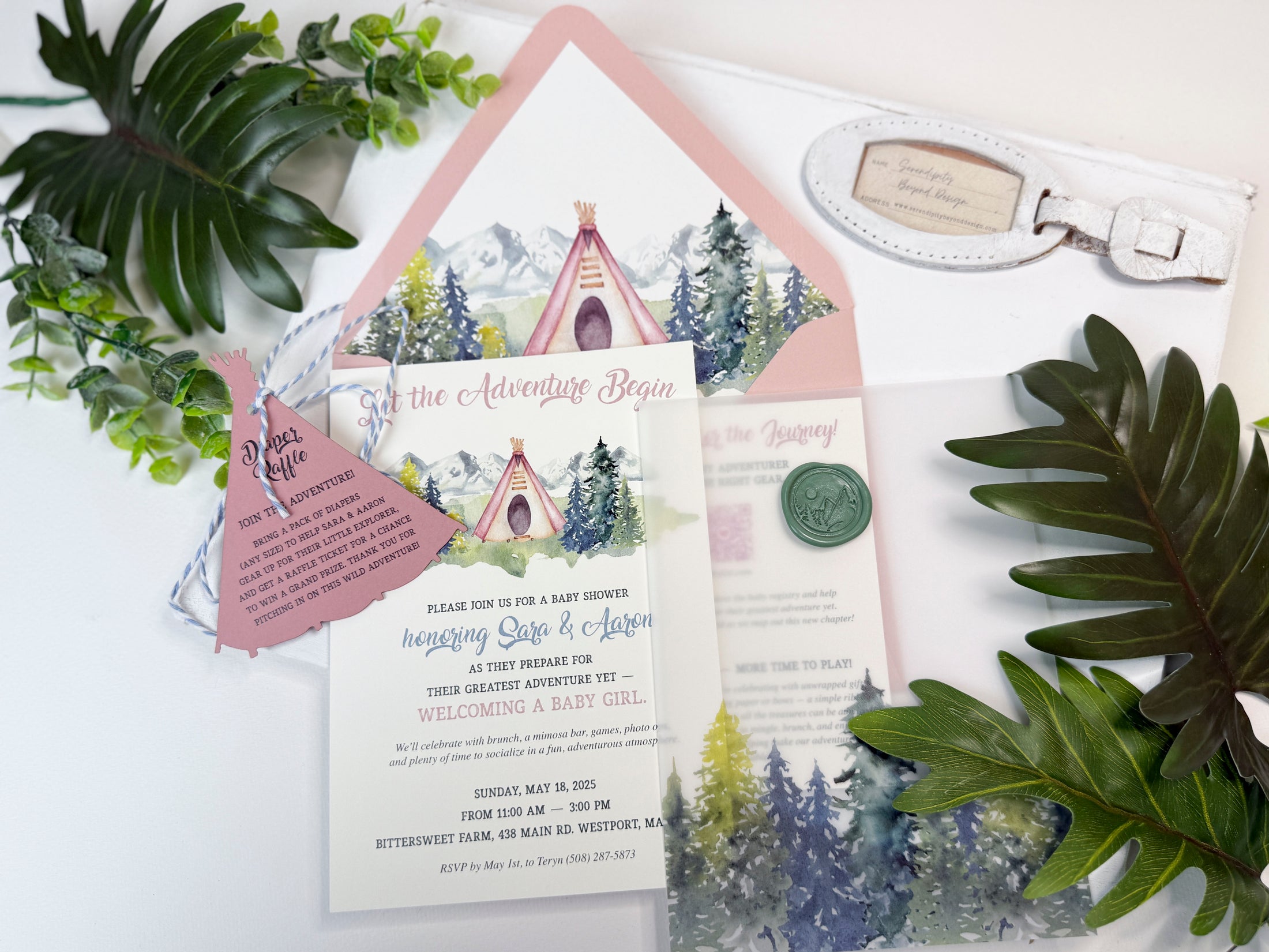 Adventure Themed Baby Shower Invitation - Couples Shower