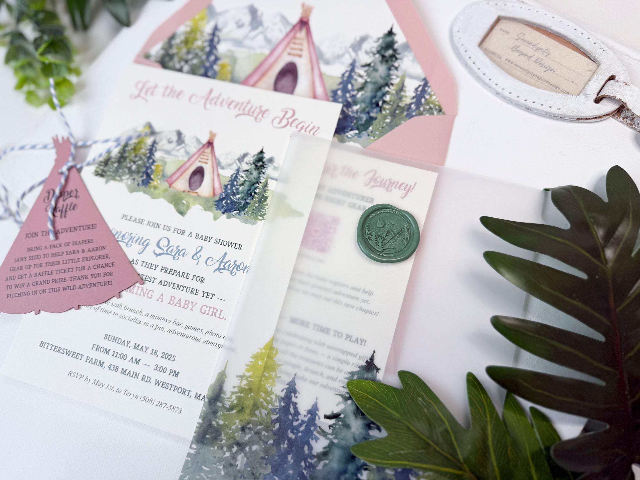 Adventure Themed Baby Shower Invitation - Couples Shower