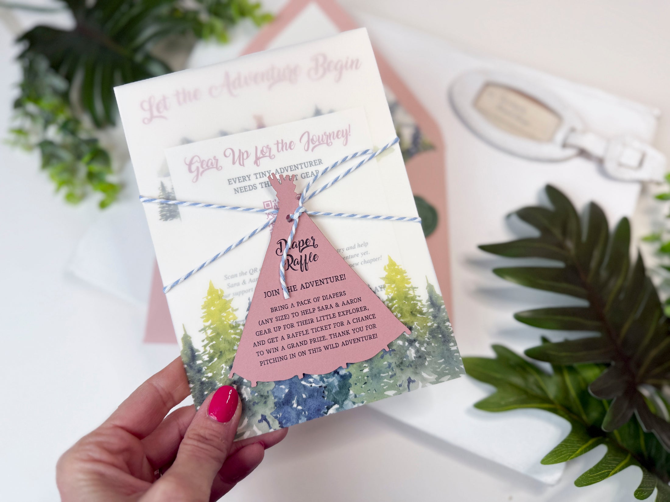 Adventure Themed Baby Shower Invitation - Couples Shower