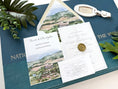 Load image into Gallery viewer, Italy Destination Wedding Invitation with Custom Watercolor Venue Illustration
