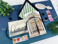 Load image into Gallery viewer, St. Louis - the Muny at Forest Park -  Watercolor Gatefold Wedding Invitation

