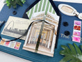 Load image into Gallery viewer, St. Louis - the Muny at Forest Park -  Watercolor Gatefold Wedding Invitation

