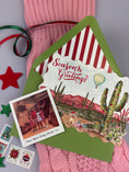 Load image into Gallery viewer, Desert Watercolor Holiday Card | Illustrated Christmas Card
