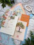 Load image into Gallery viewer, Citrus Vellum Custom Watercolor Invitation (New Water Farms, Alabama)
