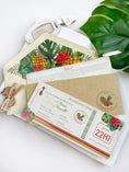 Load image into Gallery viewer, Retro Tropical Boarding Pass Wedding Invitation (Maui, Hawaii)
