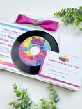 Load image into Gallery viewer, Groovy Tie-Dye Record B'Not/Bat Mitzvah Invitation

