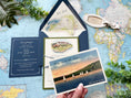 Load image into Gallery viewer, Watercolor Lake House on Canandaigua Wedding Invitation (Finger Lakes, New York)
