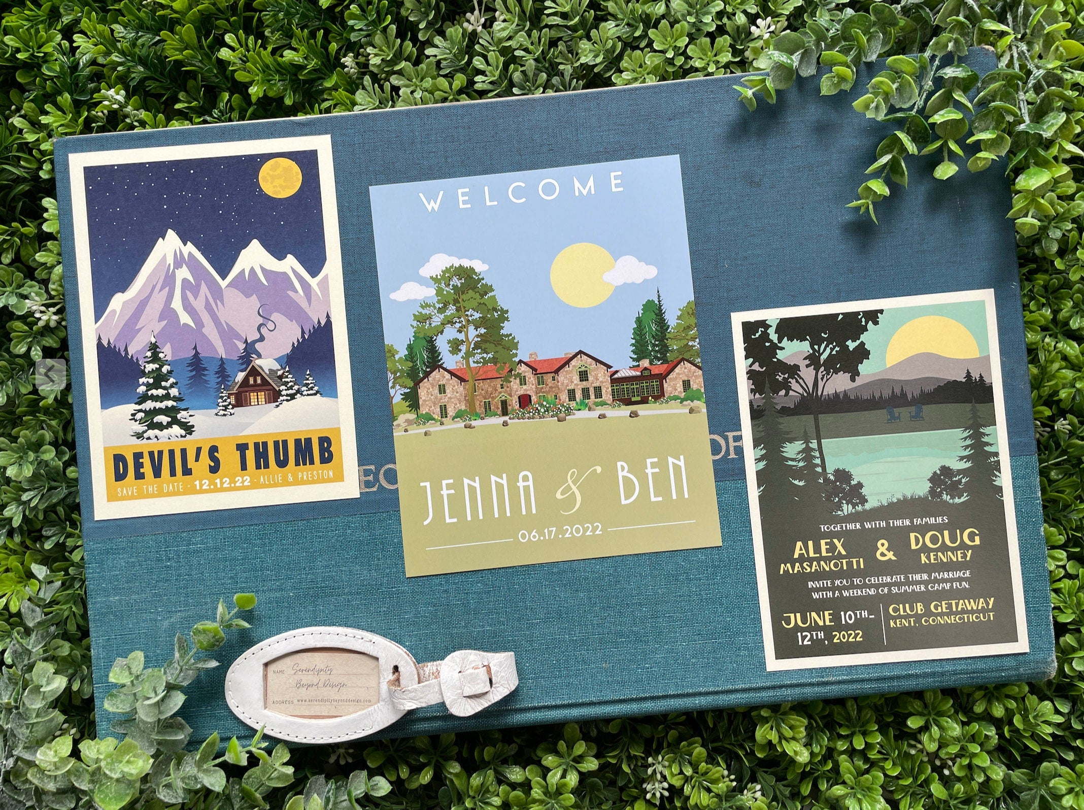 Custom Retro Travel Poster, Personalized Venue | Wedding Poster or Keepsake