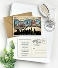 Load image into Gallery viewer, Save the Date - Boston, Massachusetts - Vintage Large Letter Postcard
