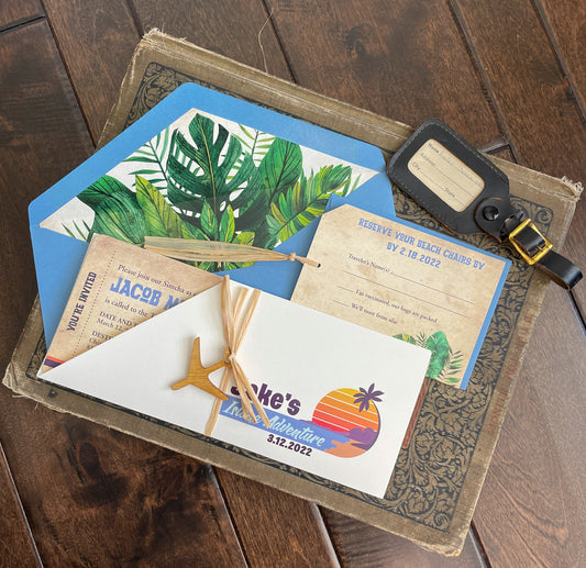 Jungle Boarding Pass Bar Mitzvah Invitation