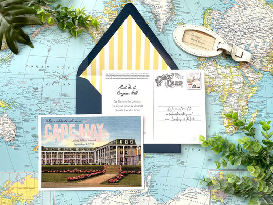 Congress Hall Save the Date Postcard (Cape May, New Jersey)