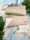 Load image into Gallery viewer, Elegant Orchid Boarding Pass Wedding Invitation (Waimea, HI)
