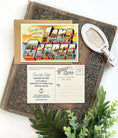 Load image into Gallery viewer, Save the Date - Lake George, New York - Vintage Large Letter Postcard
