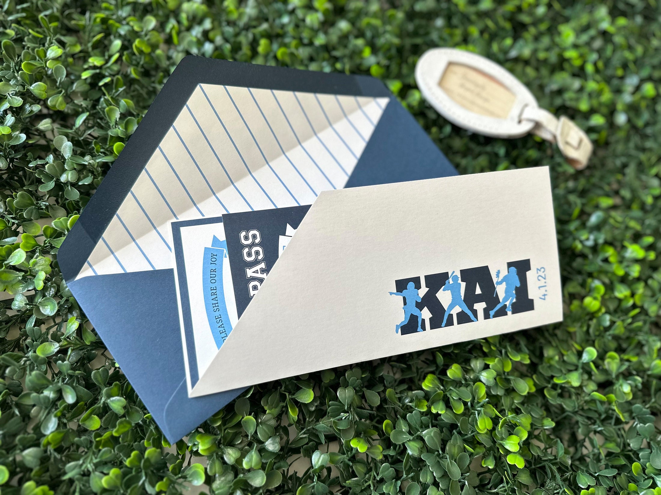 Baseball Ticket Theme Bar Mitzvah Invitation (Sports Theme)