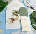 Load image into Gallery viewer, Watercolor Palm Tree Wedding Invitation (Islamorada, Florida)
