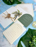 Load image into Gallery viewer, Watercolor Palm Tree Wedding Invitation (Islamorada, Florida)
